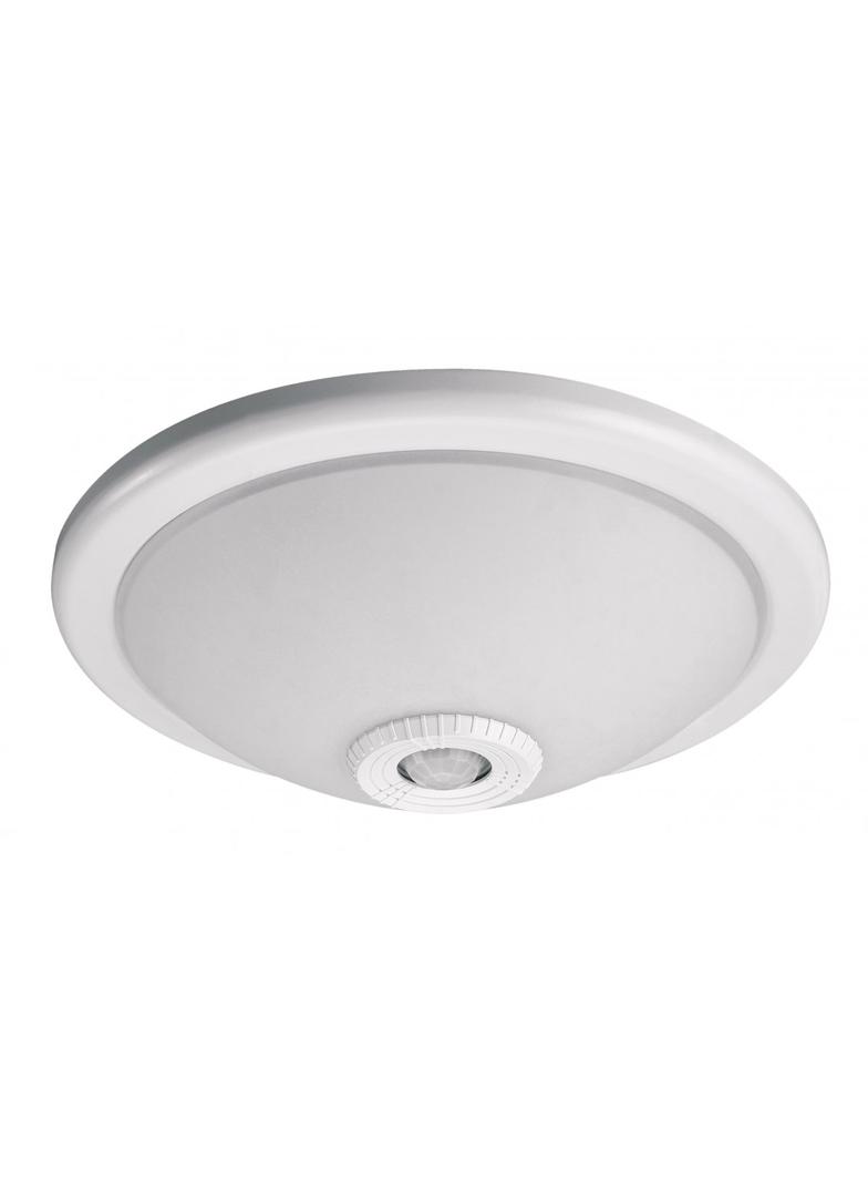 PLAFONIERA VIZELA Z CZUJNIKIEM RUCHU, KORPUS BIAŁY, KLOSZ SZKLANY PÓŁPRZEŹROCZYSTY 230VAC, MAX. 2X40