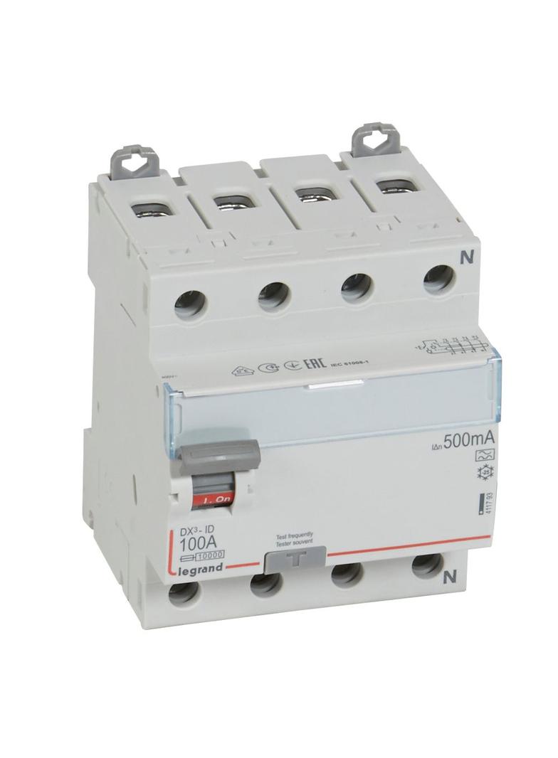 WYŁĄCZNIK RÓŻNICOWOPRĄDOWY P 304 4P 100A 500MA TYP A SERII DX3, Legrand
