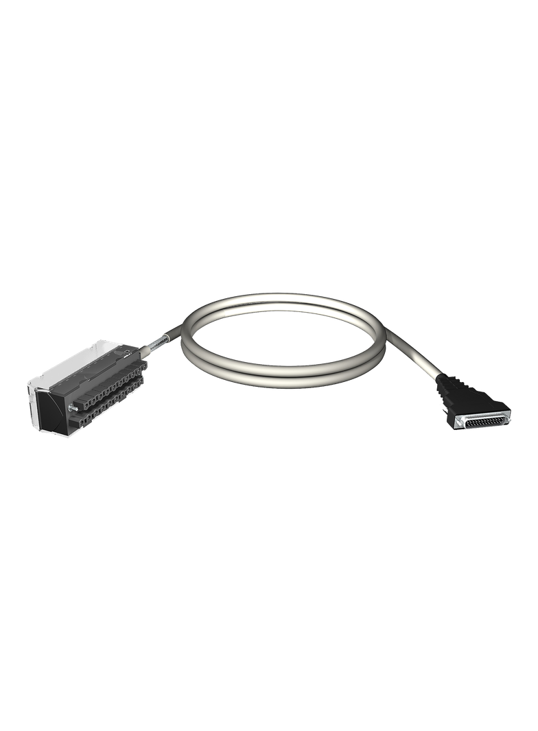 Modicon X80, zestaw kablowy, złącze 20 pin, złącze SUB D25, do modułów wejść/wyjść X80, 3 m BMXFTA30