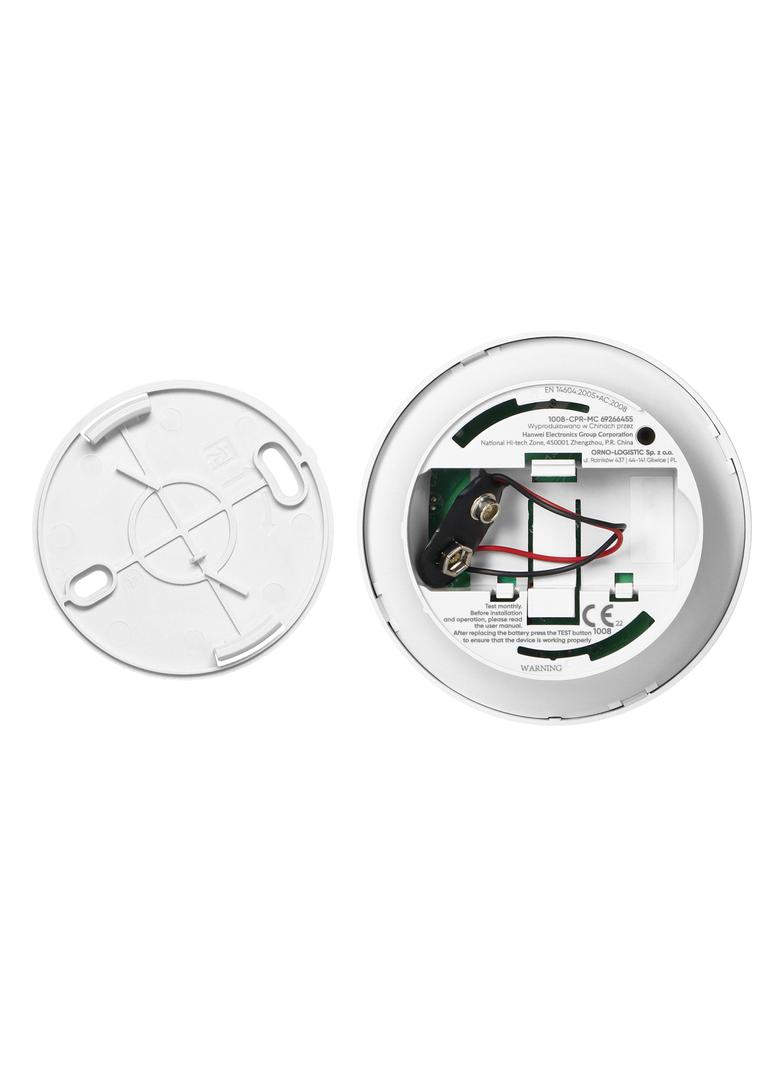 Bateryjny czujnik dymu bateria 9V żywotność 10 lat