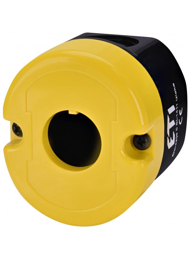 Kaseta żółto-czarna STOP, NC+NO, przycisk-grzybek ESE1Y 004771548 ETI