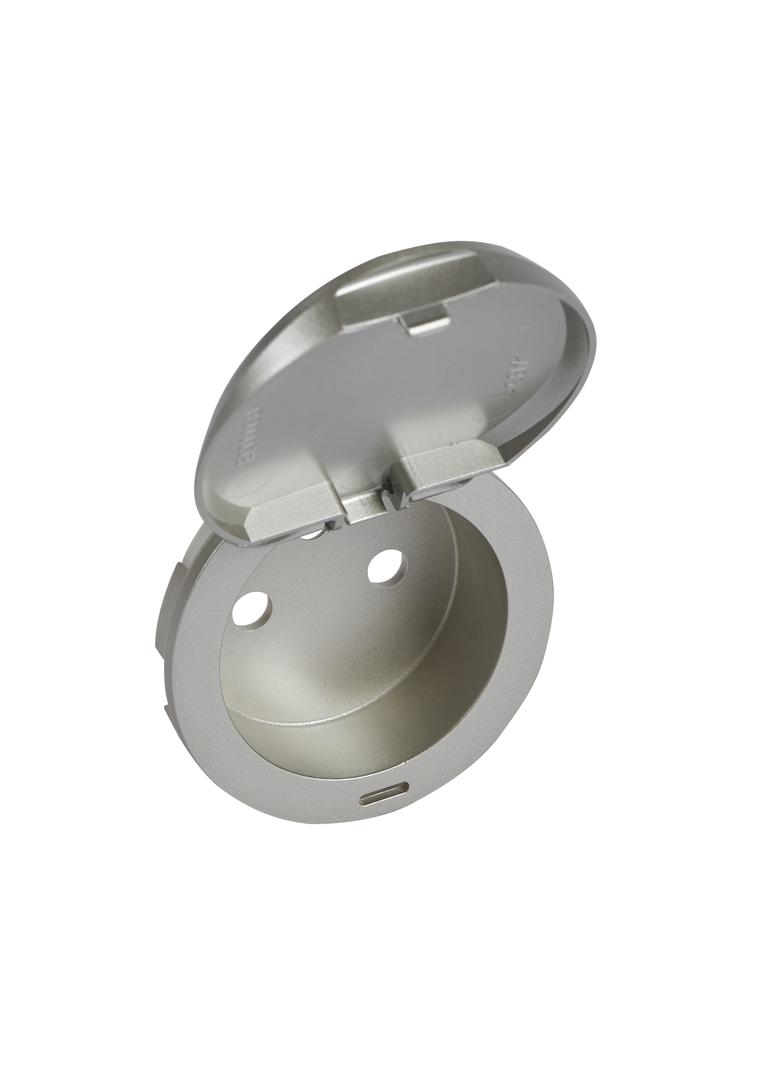 CELIANE - PLAKIETKA Z KLAPKĄ GNIAZDA 2P+Z TYTANOWA, Legrand