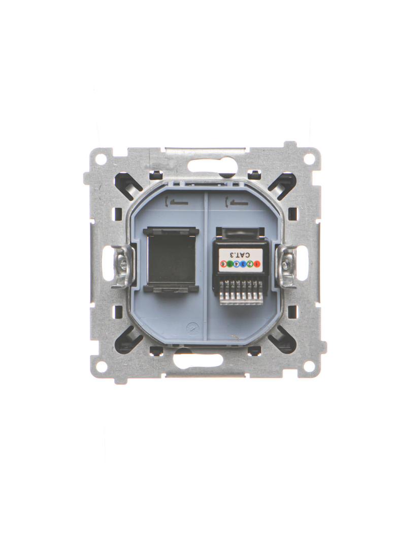 Simon 55 Gniazdo telefoniczne pojedyncze RJ12 Czarny mat TF1.01/149 KONTAKT