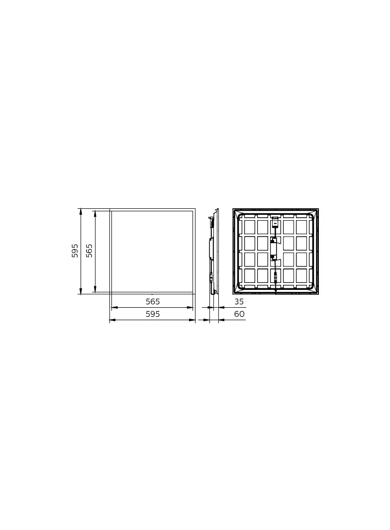 Panel LED Ledinaire RC065B G5 UGR19 28W 3400lm IP20/40 all-in 3000/4000K barwa neutralna 34_36S/830_