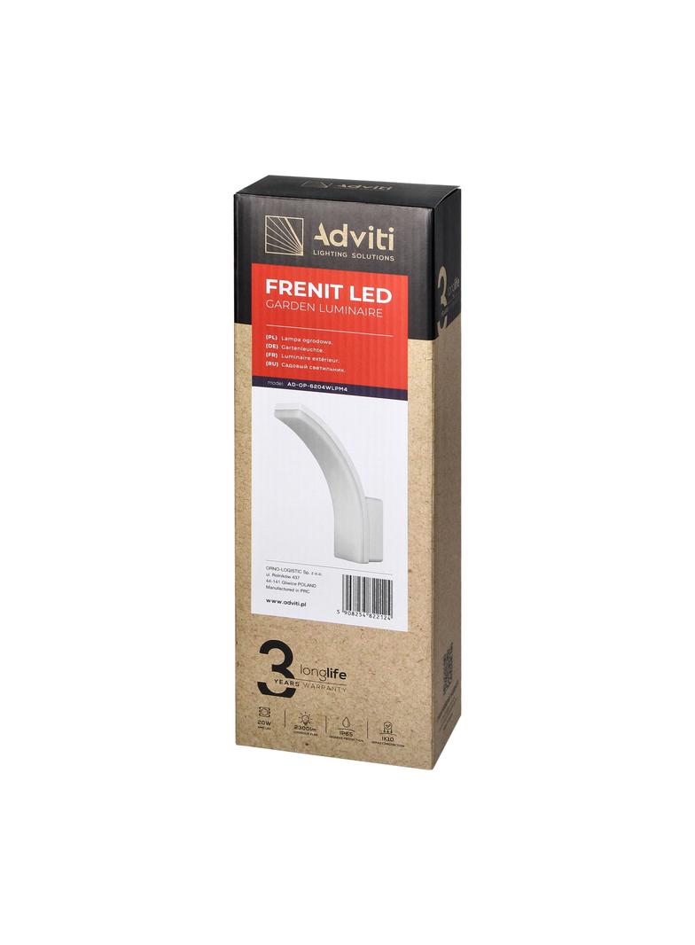 Kinkiet elewacyjny ogrodowy biały LED 20W IP65 barwa neutralna 4000K ORNO