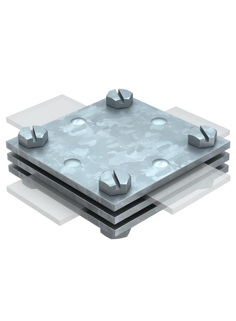 256/DIN 40, ZŁĄCZA KRZYŻOWE 40MM Z PŁYTĄ