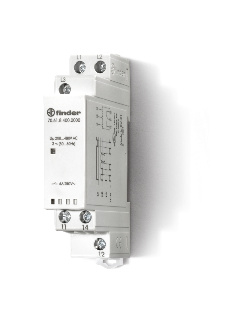 Przekaźnik nadzorczy serii 70: 1P 6A 208…480V AC 70.61.8.400.0000 /5szt./ FINDER