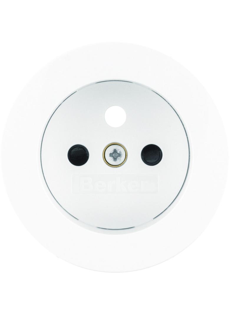 BERKER R.classic Płytka czołowa do gniazda z uziemieniem biały połysk 3965792089 HAGER