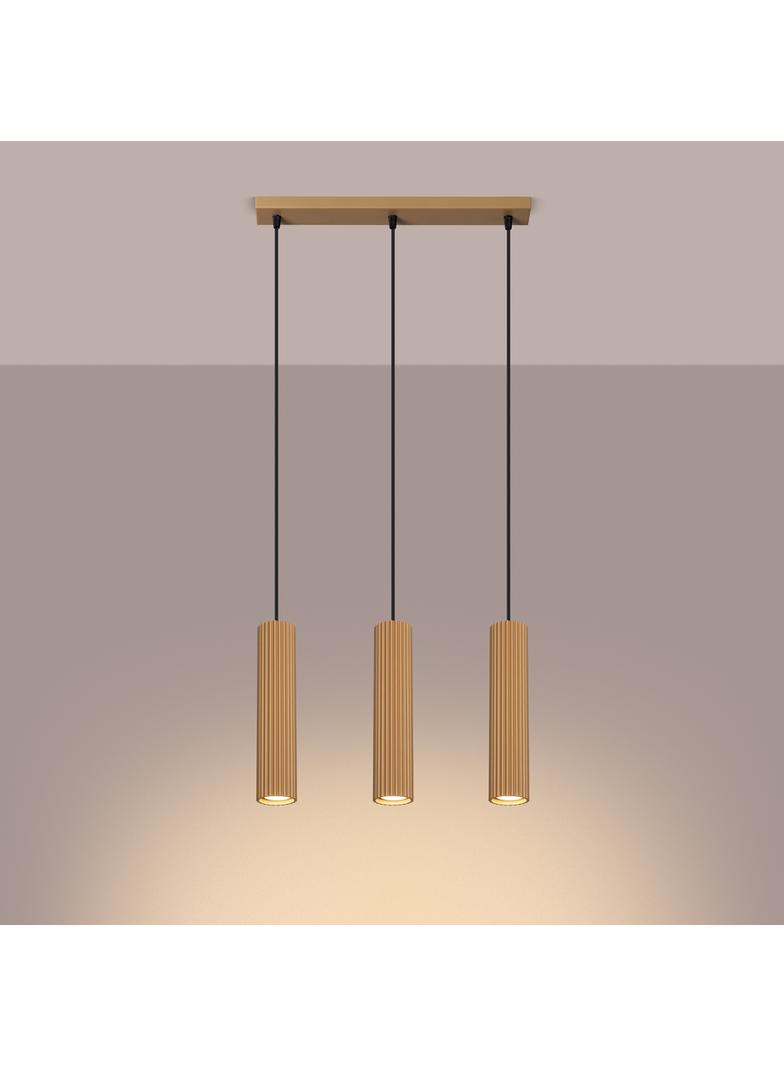 Sollux Lampa wisząca KARBON 3L złoty SL.1556