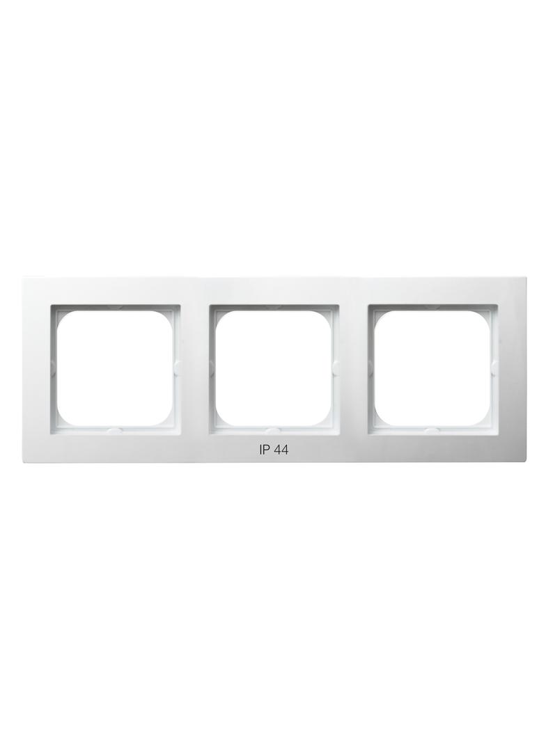 AS Ramka potrójna do łączników IP-44 - kolor biały