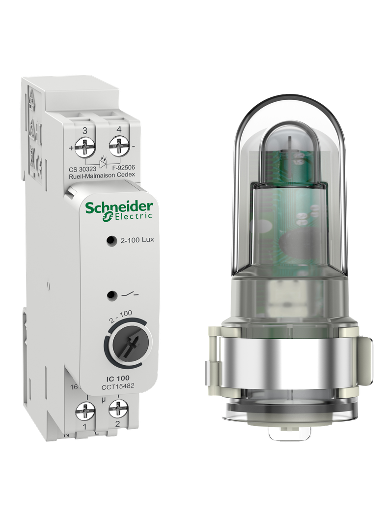 Analogowy łącznik zmierzchowy IC100, 1-kanałowy, 2-100 lux