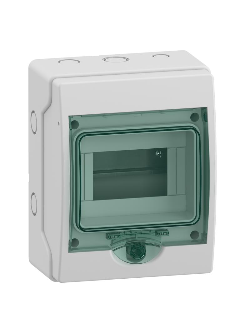 Rozdzielnica natynkowa 1x6 Mini Mureva (dawna Kaedra) IP65 mMRV-1-6-NT-T drzwi transparentne 13442 Schneider
