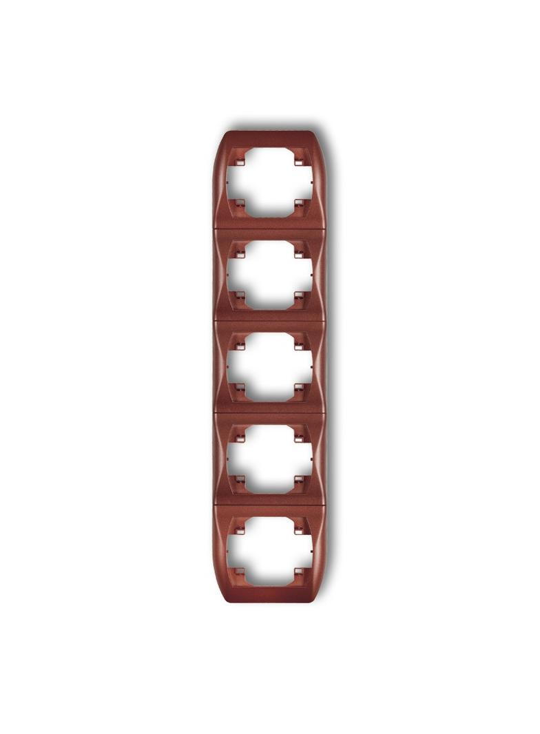 TREND Ramka pionowa pięciokrotna brązowy metalik