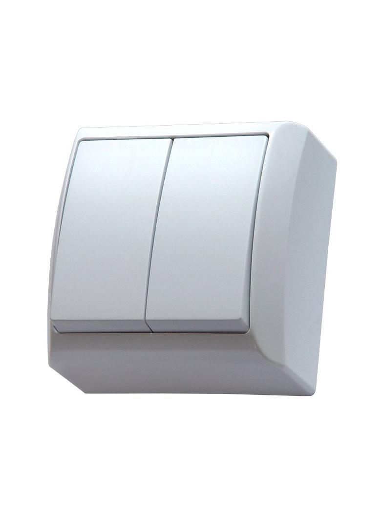 BIS Łącznik dwugrupowy świecznikowy - kolor biały