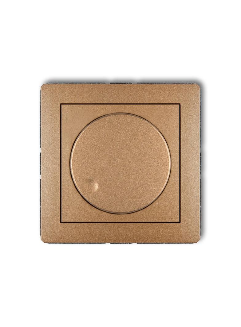 DECO Mechanizm elektronicznego regulatora oświetlenia przyciskowo-obrotowego do lamp LED złoty metal