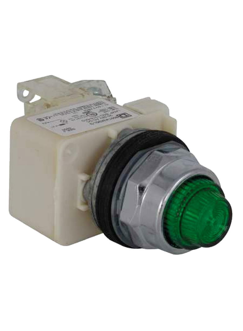 Harmony 9001K Przycisk do testu, O30, zielony, 24 V AC/DC, metalowy, ośmiokątny 9001KT35LGG31