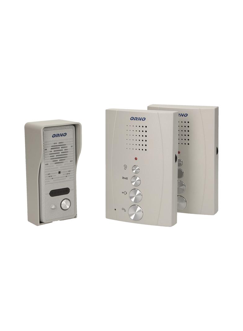 Zestaw domofonowy jednorodzinny z interkomem bezsłuchawkowy szary ELUVIO INTERCOM OR-DOM-RE-920/G OR
