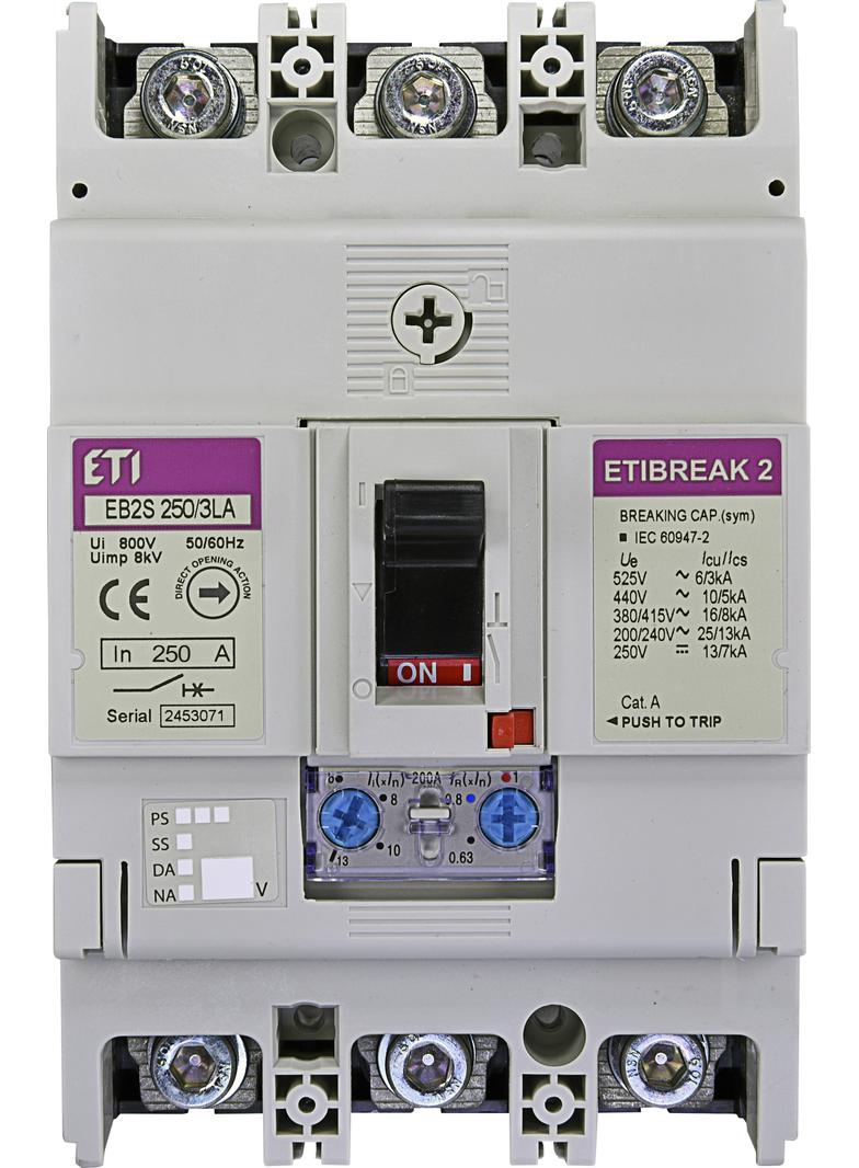 EB2S 250/3LA 250A 3p - Wyłącznik mocy ( 16kA) regul.term.