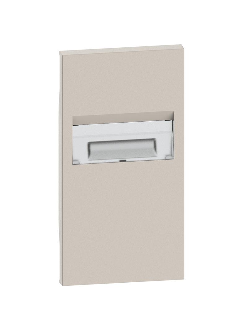 LIVING NOW - PLAKIETKA LAMPKI PRZESZKODOWEJ - 2 MODUŁY - PIASKOWY BEŻ, Bticino