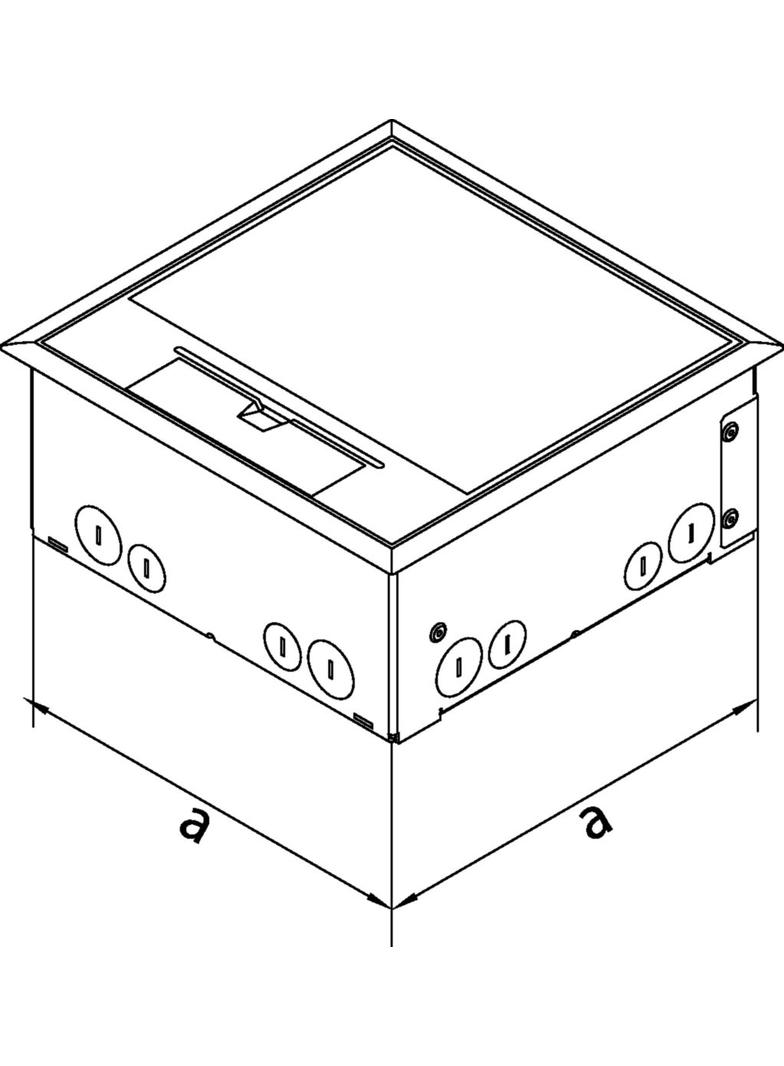 tehalit.VE-EE Zestaw puszka podło-mon IP30 1,5kN Q06 205x205 5mm PA/stal czarny