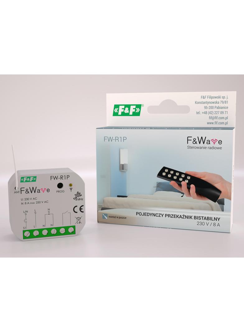 radiowy pojedyńczy przekaźnik bistabilny - montaż PDT 85÷265V AC/DC