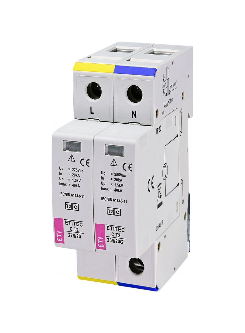 Ogranicznik przepięć T2 (C) TEC C T2 275/20 1+1 002440401 ETI