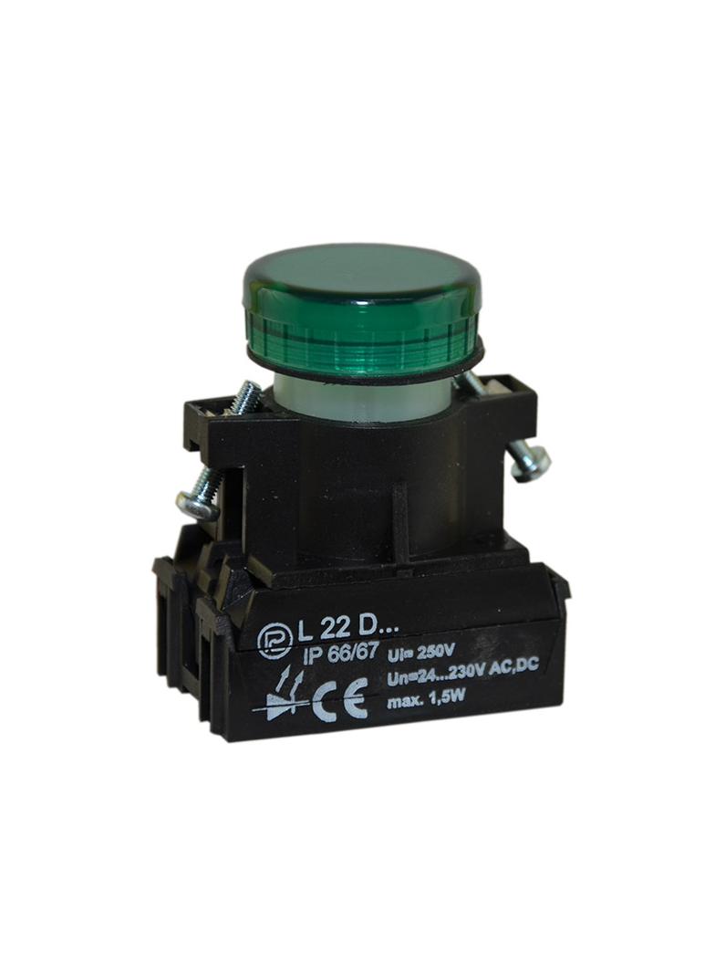 Lampka L22/S230V zielona