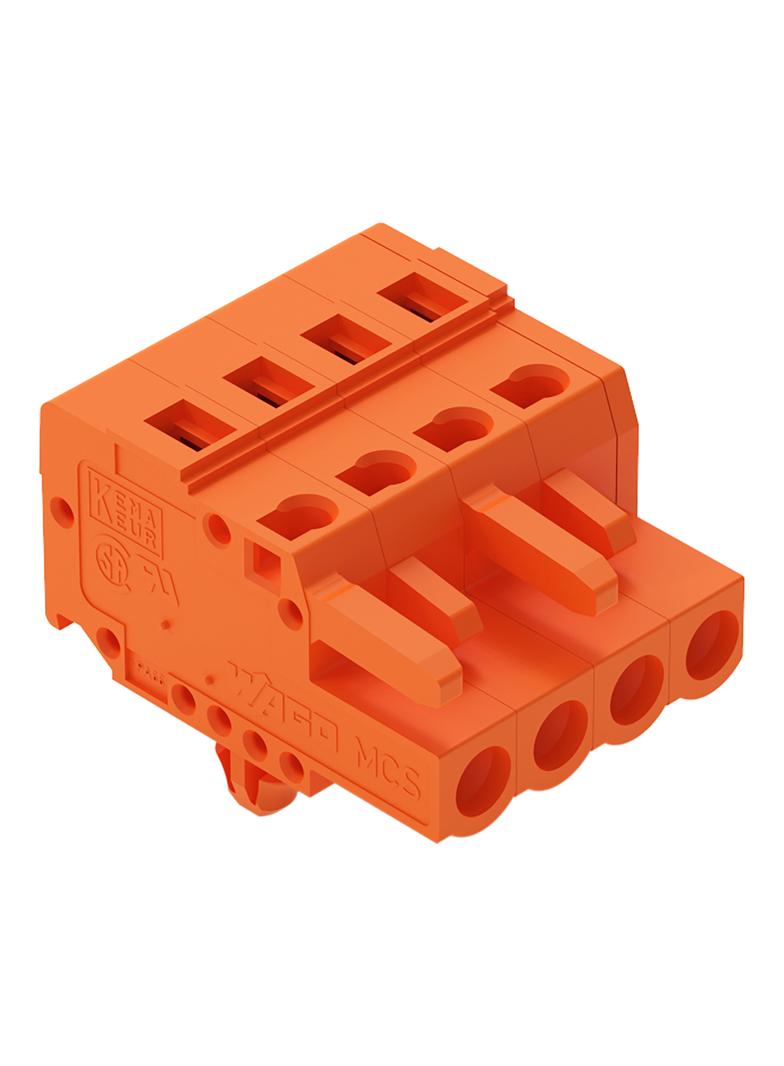 MCS-MIDI Classic gniazdo 4-bieg. pomarańczowe raster 5,08 mm