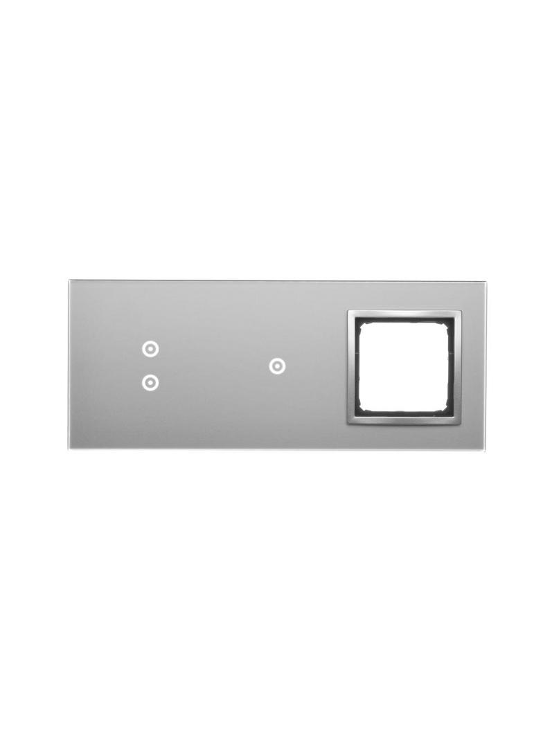 Simon 54 Touch Panel dotykowy S54 Touch 3 moduły 2 pola dotykowe pionowe + 1 pola dotykowe + 1 otwór na osprzęt S54 srebrna mgła DSTR3310/71 KONTAKT