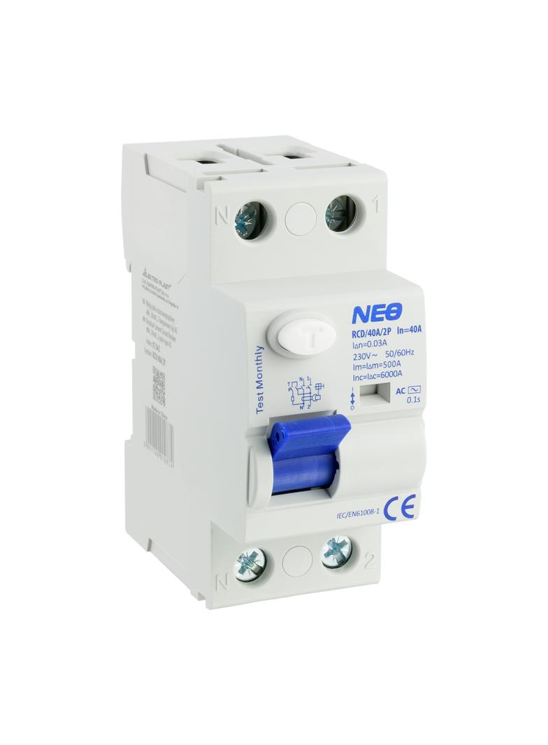 Wyłącznik różnicowoprądowy 1P+N 40A 30mA typ AC RCD/40A/2P 87.842 OPATÓWEK