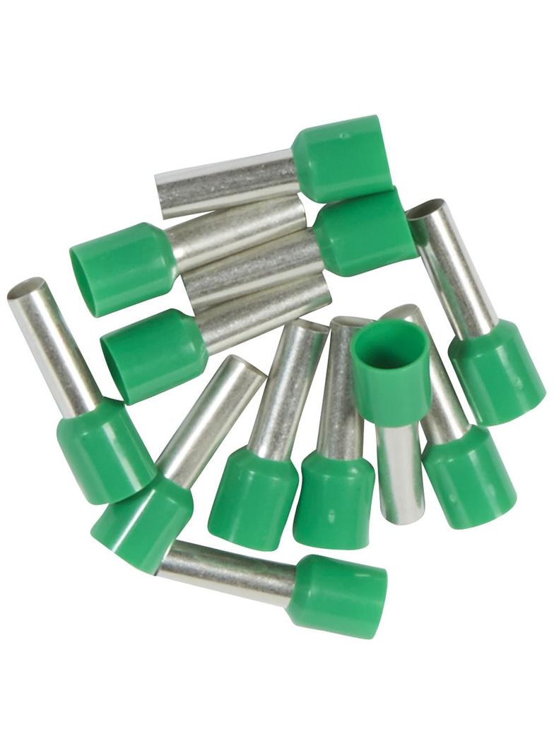 KOŃCÓWKA TULEJKOWA Z KOŁNIERZEM IZOL. 6MM2 DOSTARCZANA W PASKACH - ZIELONA, Legrand