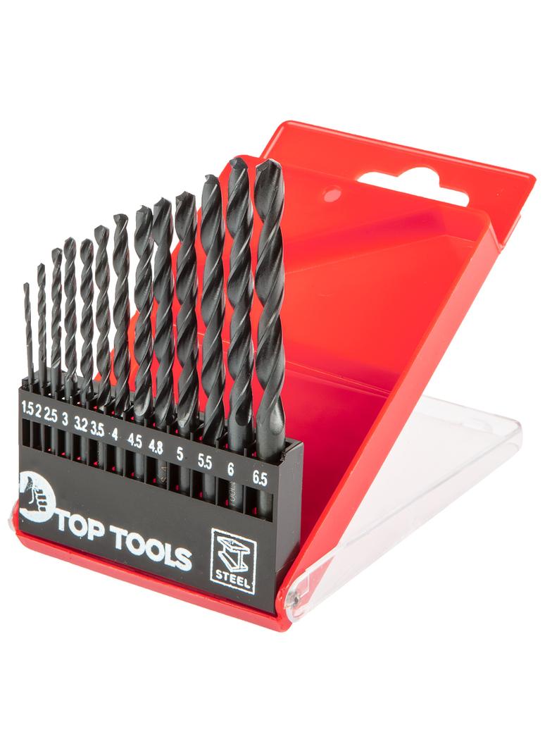 Wiertła do metalu HSS, 1.5-6.5 mm, zestaw 13 szt.