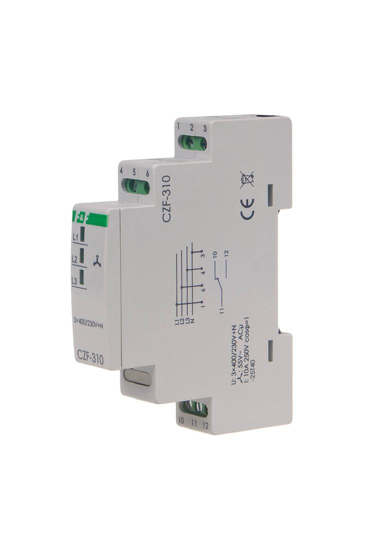 CZUJNIK ZANIKU FAZY, STYKI: 1P , I=10A, 1 MODUŁ