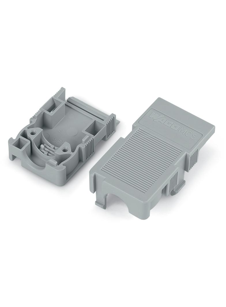 obudowa zabezpieczająca przewody 3-bieg. szara raster 5 mm