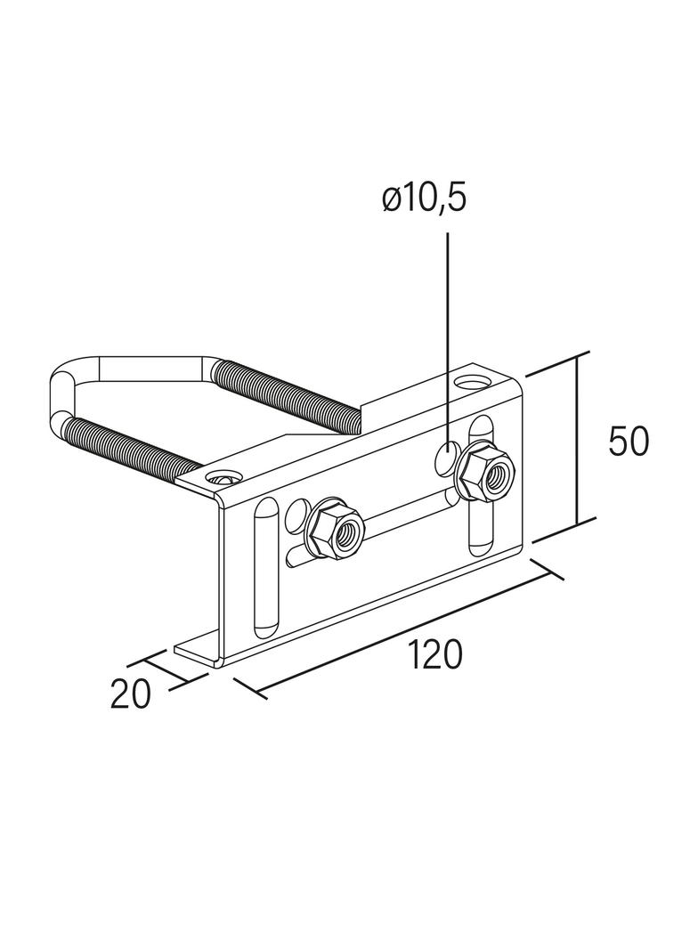 UCHWYT DO KONSTRUKCJI PODŁOGOWYCH, Cablofil