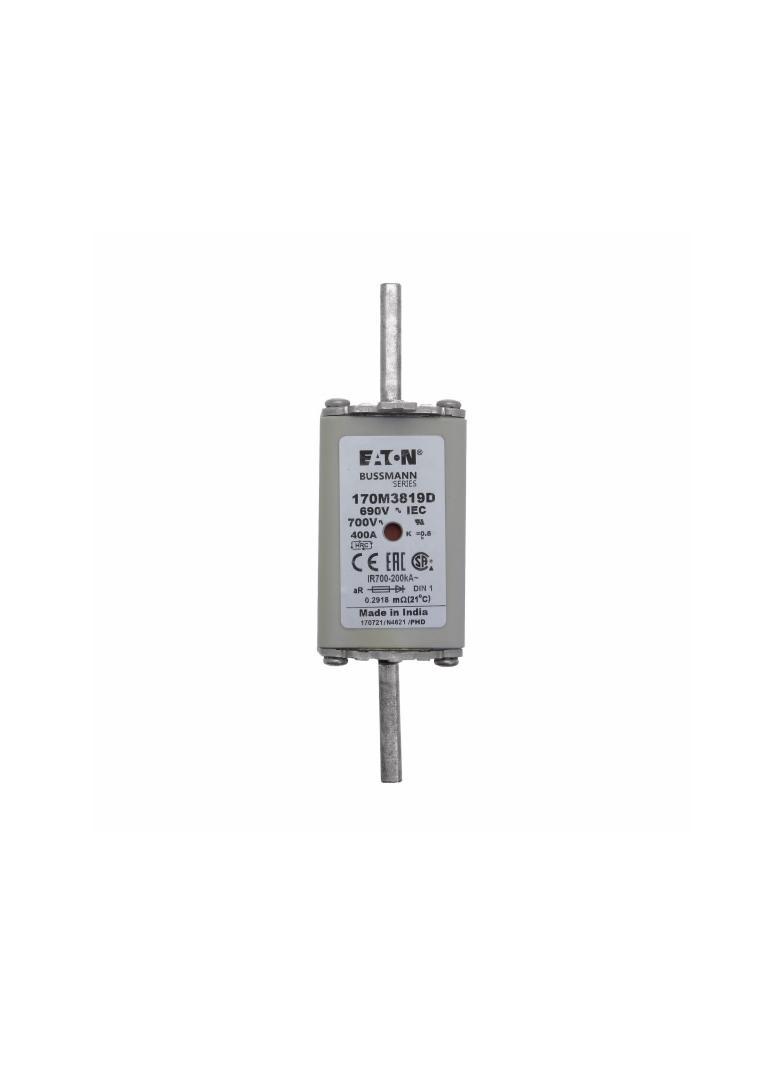 FUSE 400A 690V aR DIN 1 HSDNH Wkładka szybka 400A 690V aR DIN 1 podwójny wskaźnik 170M3819D EATON