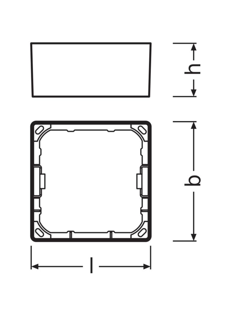 Ramka do montażu powierzchniowego Opraw DOWNLIGHT Slim SQ105 4058075079397 LEDVANCE