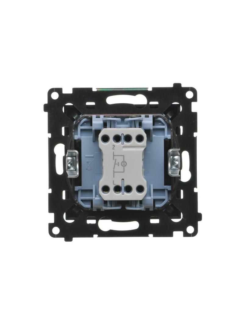 Simon 55 Przycisk zwierny pojedynczy zwierny z podświetleniem LED szybkozłączka Czarny mat