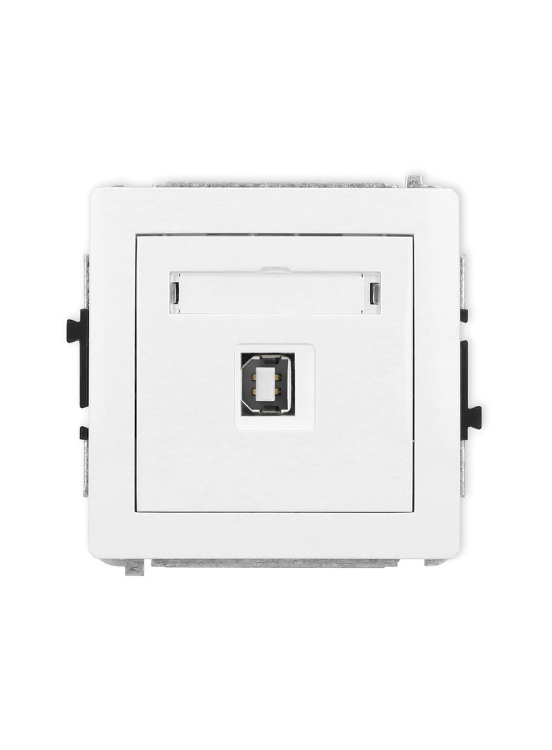 DECO Gniazdo pojedyncze USB A-B2.0 biały DGUSB-3 KARLIK