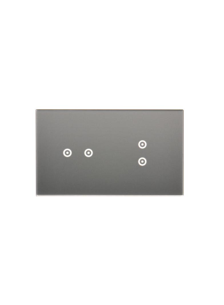Simon 54 Touch Panel dotykowy S54 Touch 2 moduły 2 pola dotykowe poziome + 2 pola dotykowe pionowe srebrna mgła DSTR223/71 KONTAKT