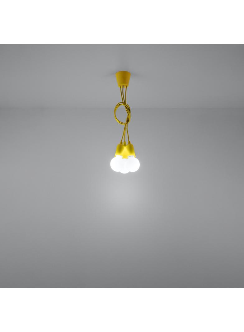 Sollux Lampa wisząca DIEGO 3 żółta SL.0579