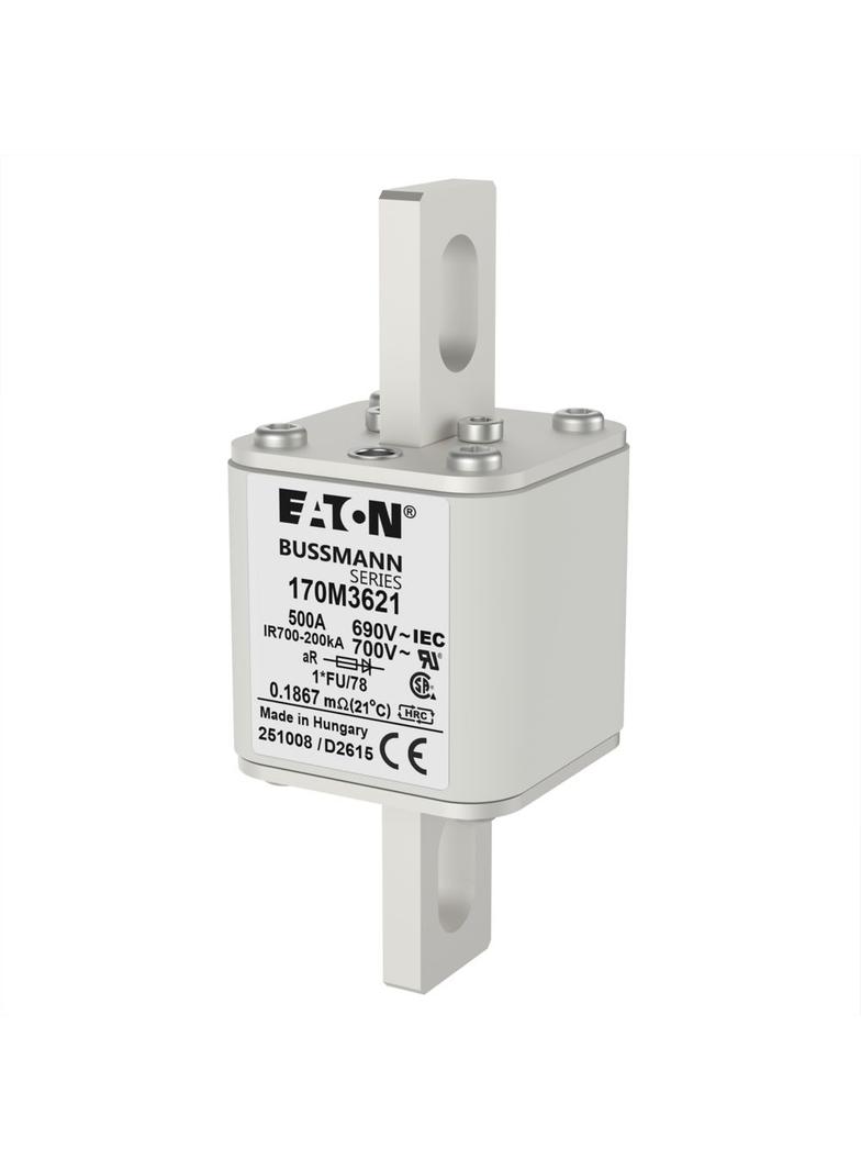 FUSE 500A 690V 1*FU/78 AR UC Wkładka szybka 500A AC 690V rozmiar 1 45x45x110 mm aR, 170M3621 EATON