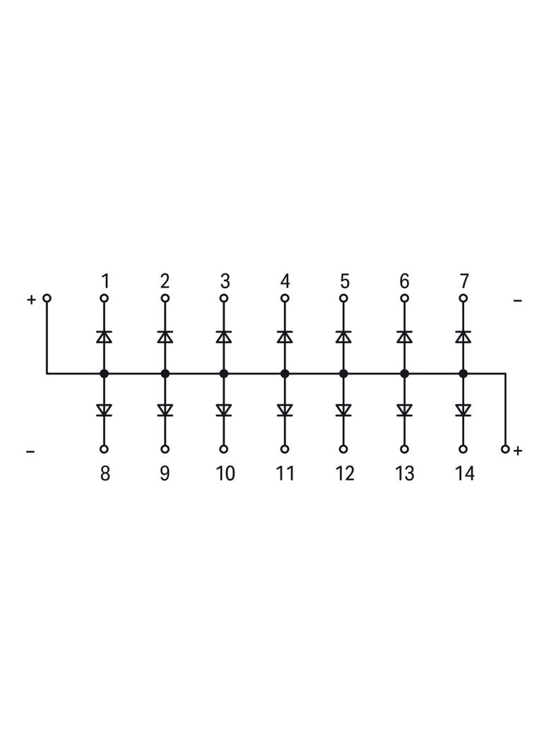 otwarta bramka diodowa 14x1N 4007