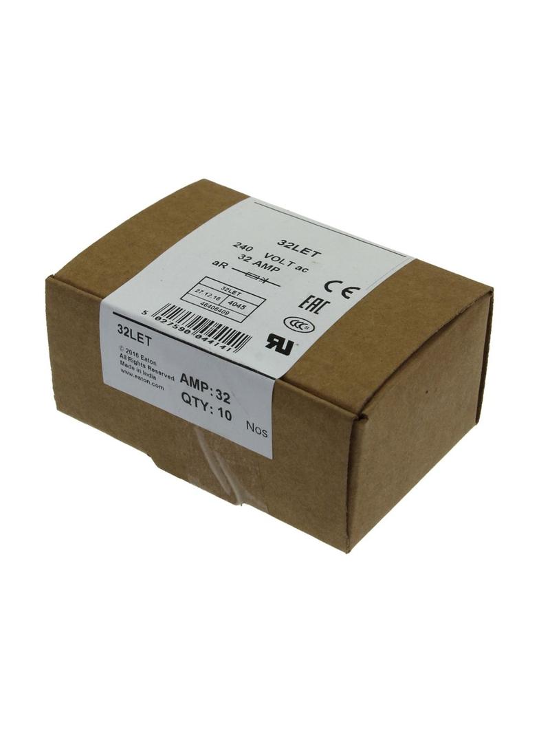 32AMP 280V AC BS88 HIGH SPEED FUSE Wkładka szybka 32A AC 240V DC 150V BS88 18x56 mm aR B 32LET EATON