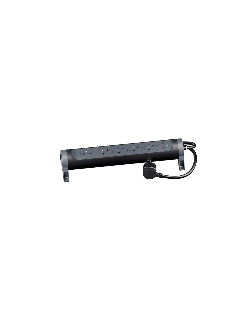 PRZEDŁUŻACZ PREMIUM, OBROTOWY, 5X2P+Z, Z PRZEWODEM 1.5 METRA 3X1.0 MM2 - CZARNY/GRAFITOWY, Legrand