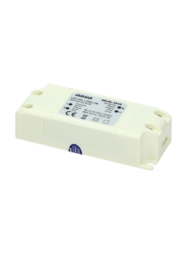 Zasilacz LED 12V DC 9W 0,75A IP20 OR-ZL-1610 ORNO