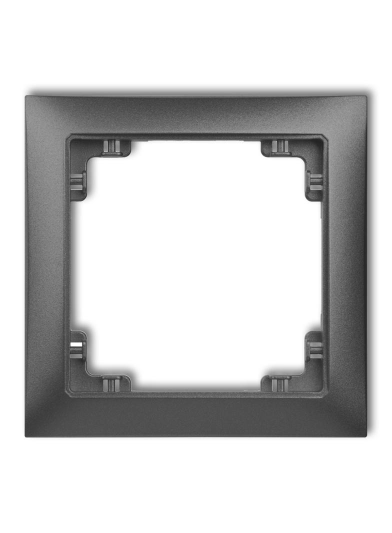 DECO Ramka uniwersalna pojedyncza z tworzywa DECO Soft grafitowa