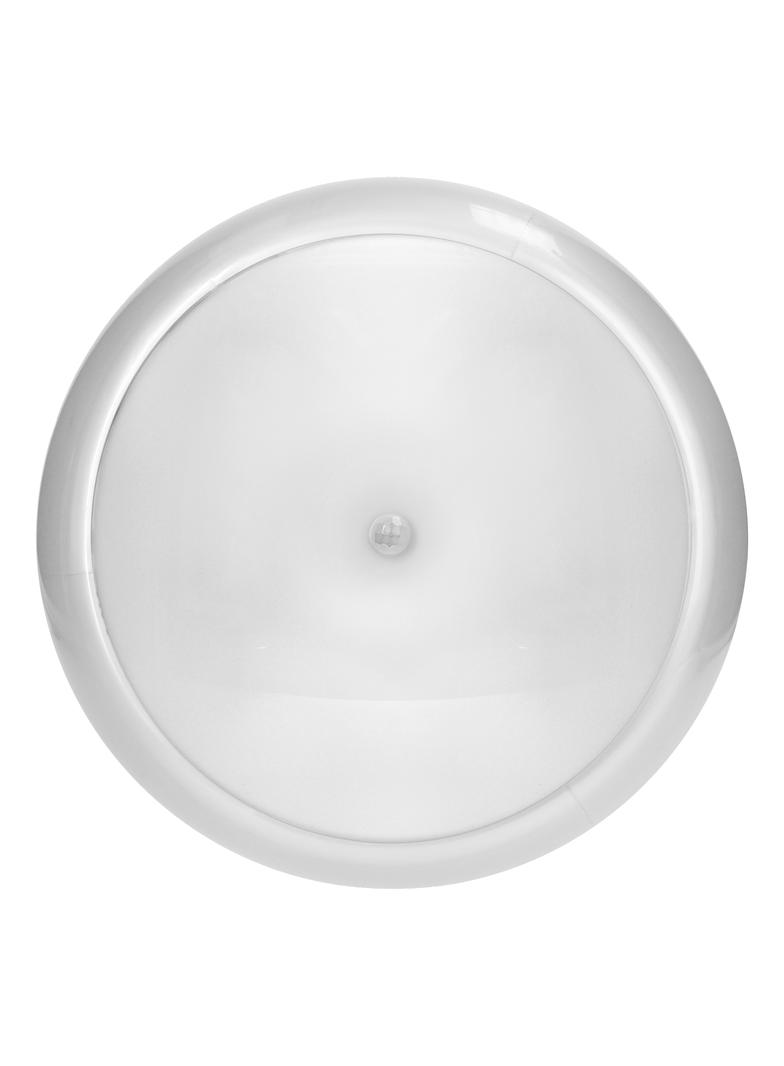 KOKO oprawa, 2xE27 z czujnikiem ruchu PIR, 2x40W, biała-polipropylen, klosz matowy-poliwęglan, IP44, AD-PL-6256WE27PMR ORNO