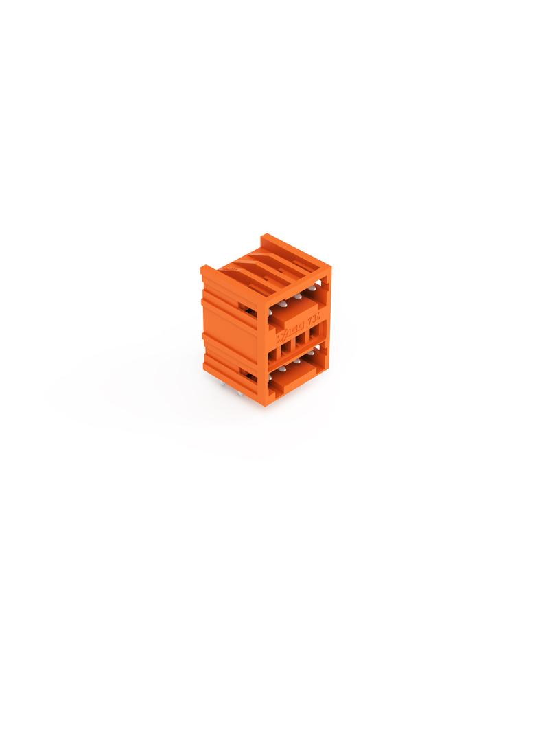 MCS-MINI dwupiętrowy wtyk 2 x 4 bieg. pomarań. raster 3,81 mm /100szt./ WAGO