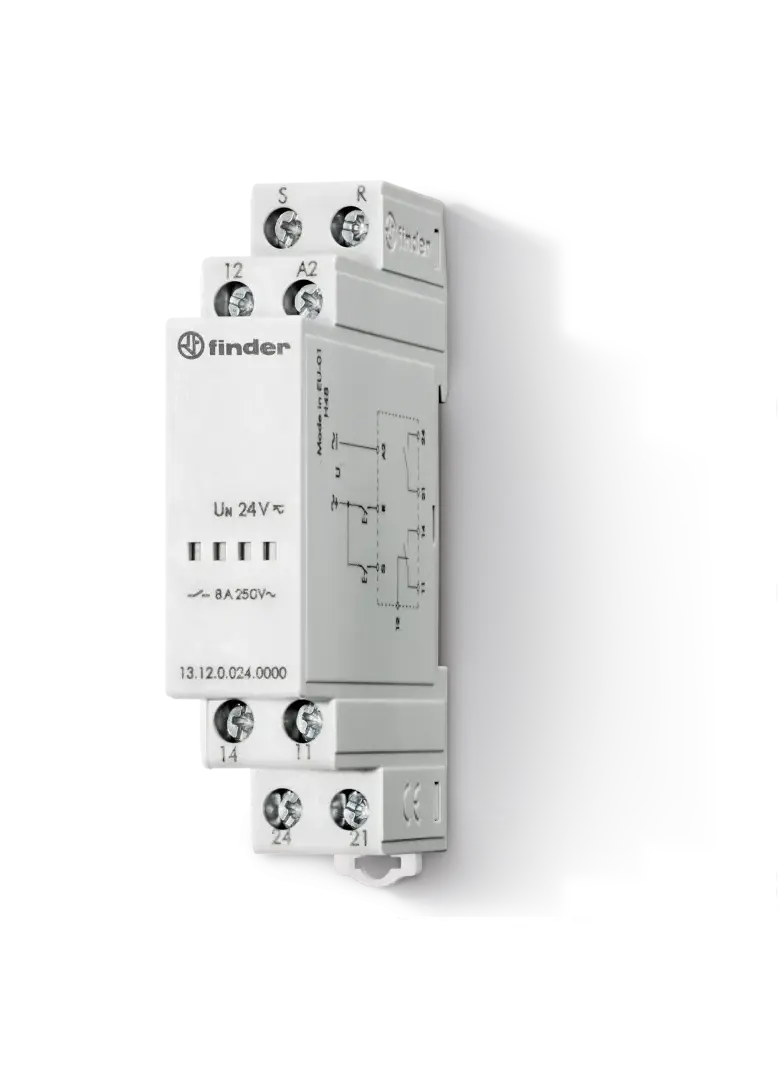 Elektroniczny przekaźnik bistabilny 1 P + 1 Z; 8A; 12V AC/DC